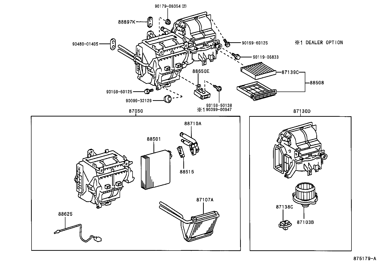 HEATING AIR CONDITIONING COOLER UNITMANUAL AIR CONDITIONER ILLUST NO. 1 OF 2(0110- )LHD.png