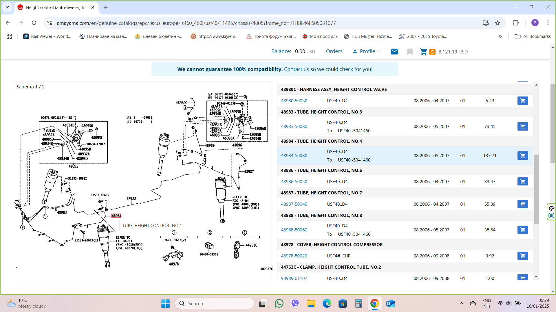 Това е линията към преден ляв